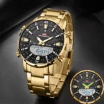KAT-WATCH Golden Electronic Digital Sports Watches Count Down Stopwatch Clock Waterproof Watch - Image 2